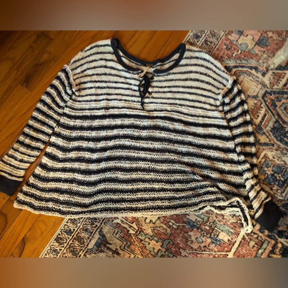 Womens free people striped sweater size large